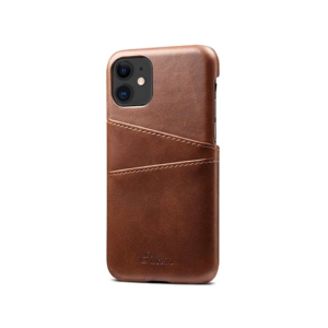 iPhone 11 - NX Design™ Læder Cover M. Kortholder - Brun