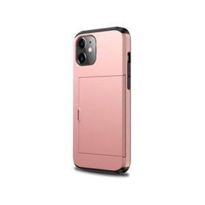 iPhone 12 - Deluxe™ Håndværker Cover M. Kortholder - Pink