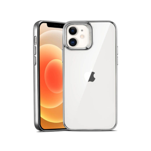 iPhone 12 - ESR Pietet™ Tyndt Silikone Cover - M. Sølv Kant